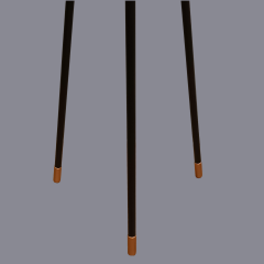 Seren Siyah Bronz Tripod Lambader