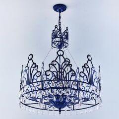 Metal Gövdeli Kristal Avize