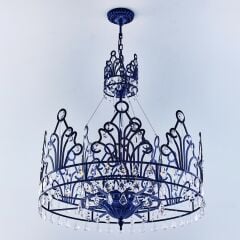 Metal Gövdeli Kristal Avize