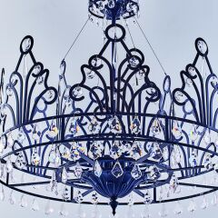 Metal Gövdeli Kristal Avize