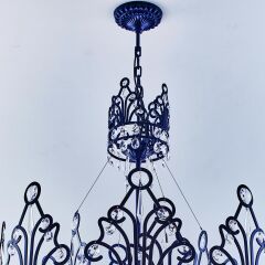 Metal Gövdeli Kristal Avize