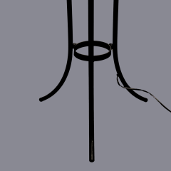 Zarela Siyah Eskitme Taş Detaylı Lambader