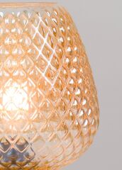 Ananas Tasarım Cam Abajur Gold