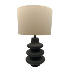 Polyester Abajur 3 Kademeli Siyah