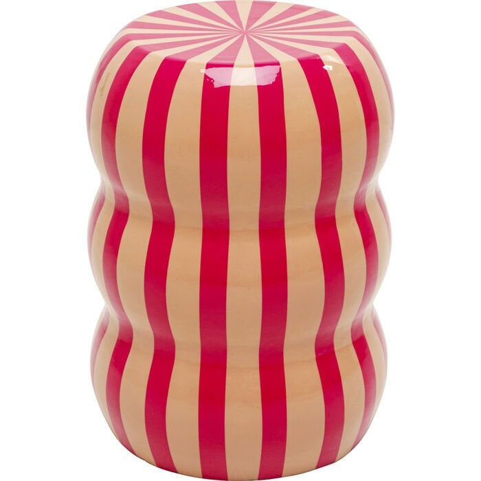Side Table Candy Stripes Pink Ø30cm