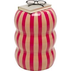 Side Table Candy Stripes Pink Ø30cm