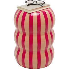 Side Table Candy Stripes Pink Ø30cm