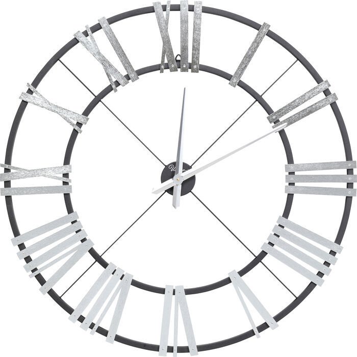 Nevio Silver Duvar Saati 95cm