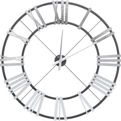 Nevio Silver Duvar Saati 95cm