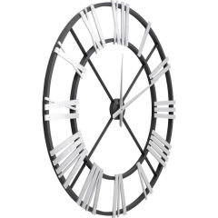 Nevio Silver Duvar Saati 95cm