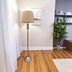 Elina Cam Detaylı Krom Lambader