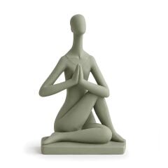 Zen Meditasyon Figürlü Dekoratif Biblo - Ada Yeşili