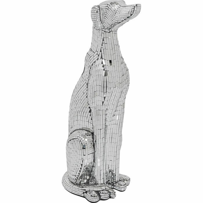 Mosaic Sitting Dog Dekoratif Obje 78cm