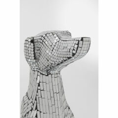 Mosaic Sitting Dog Dekoratif Obje 78cm