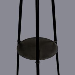 Miral Raflı Siyah Tripod Kafes Lambader