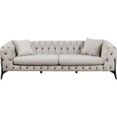 Sofa Bellissima 3-Seater Velvet Taupe Kanepe