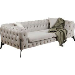 Sofa Bellissima 3-Seater Velvet Taupe Kanepe