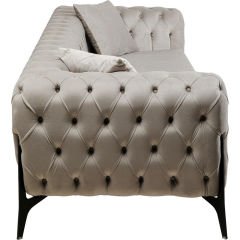 Sofa Bellissima 3-Seater Velvet Taupe Kanepe