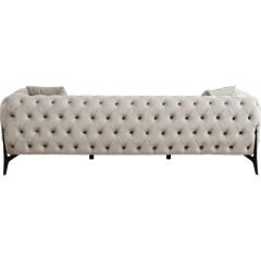 Sofa Bellissima 3-Seater Velvet Taupe Kanepe