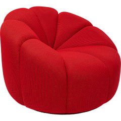 Swivel Armchair Peppo Lounge Red Koltuk
