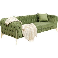 Sofa Bellissima 3-Seater Velvet Green 240cm