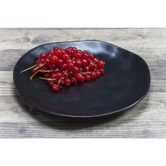 Organic Siyah Seramik Tabak 20 cm