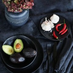Organic Siyah Seramik Tabak 20 cm