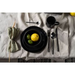 Organic Siyah Seramik Tabak 20 cm