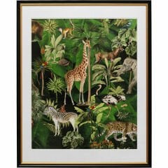 Animals in Jungle Çerçeveli Resim 80x100cm