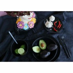 Organic Siyah Seramik Tabak 26 cm