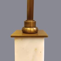 Noema Mermer Detaylı Eskitme Gold Abajur