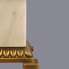 Noema Mermer Detaylı Eskitme Gold Abajur