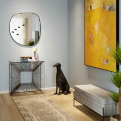 Greyhound Bruno Black Matt Dekoratif Obje 80cm