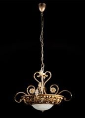 Klasik Avize Gövde İşlemeli Gold