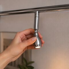 Axis Ayarlanabilir Okuma Başlıklı Gümüş LED Duvar Apliği