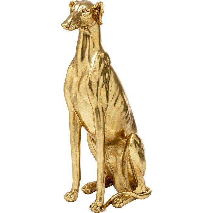 Greyhound Bruno Gold Dekoratif Obje 80cm