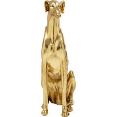 Greyhound Bruno Gold Dekoratif Obje 80cm