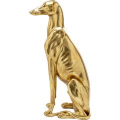 Greyhound Bruno Gold Dekoratif Obje 80cm