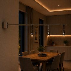 Axis Ayarlanabilir Okuma Başlıklı Gümüş LED Duvar Apliği