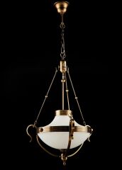 Metal Gövdeli Cam Sarkıt Avize Gold