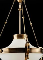 Metal Gövdeli Cam Sarkıt Avize Gold