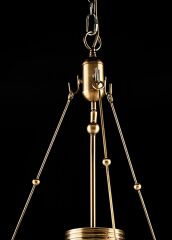 Metal Gövdeli Cam Sarkıt Avize Gold