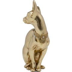 Sitting Cat Audrey Gold Dekoratif Obje 27cm