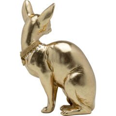 Sitting Cat Audrey Gold Dekoratif Obje 27cm