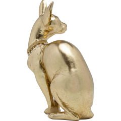 Sitting Cat Audrey Gold Dekoratif Obje 27cm