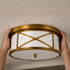 Talen Eskitme Gold Gövde Beyaz Pvc Kaplama Plafonyer