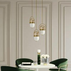 Belle Velvet Green 2'li Kolçaklı Sandalye