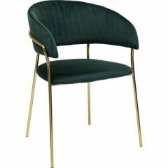 Belle Velvet Green 2'li Kolçaklı Sandalye