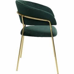 Belle Velvet Green 2'li Kolçaklı Sandalye