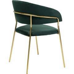 Belle Velvet Green 2'li Kolçaklı Sandalye